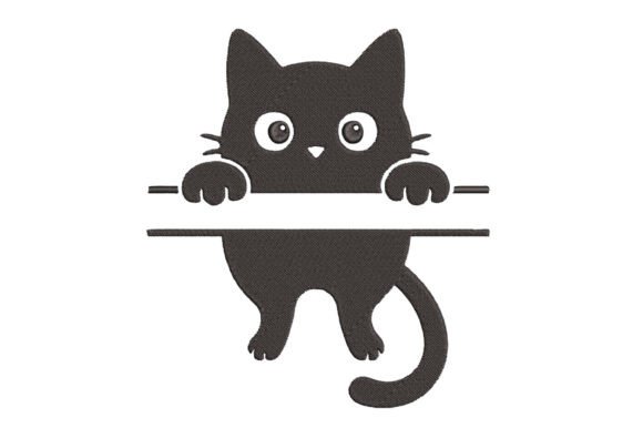 Black Cat Personalized Embroidery Design
