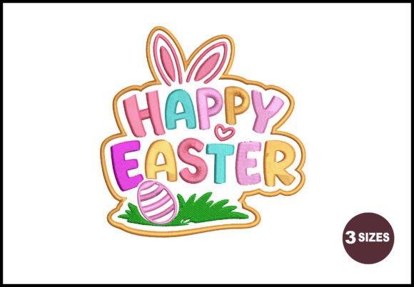 Happy Easter Bunny Embroidery