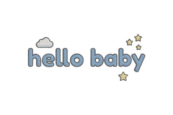 Hello Baby Embroidery Design