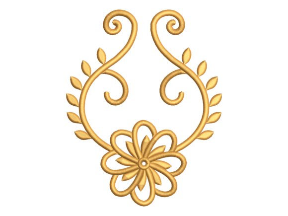 Ottoman Floral Scroll Motif Embroidery