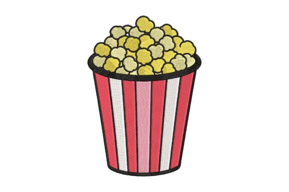 Popcorn Embroidery Design