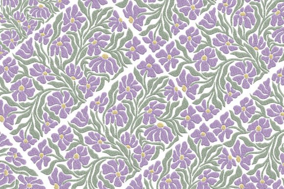 Purple Petals Embroidery Design
