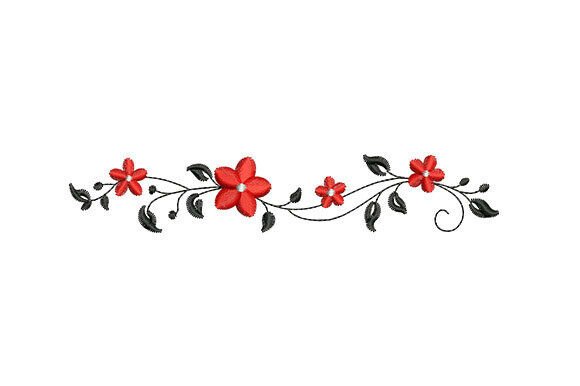 Red Flower Vine Embroidery Review