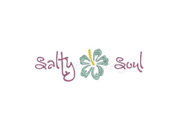 Salt Soul Embroidery Design, Hibiscus