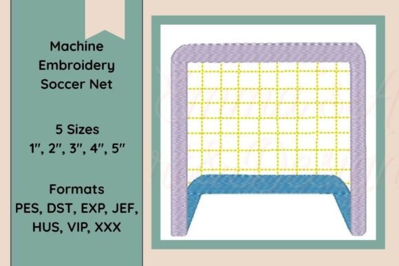 Soccer Goal Net Embroidery Design