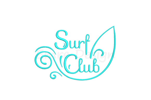 Surf Club Embroidery, Summer Design