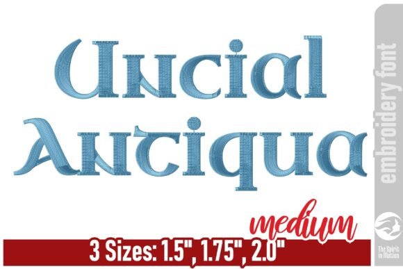Uncial Antiqua Embroidery Font - Medium